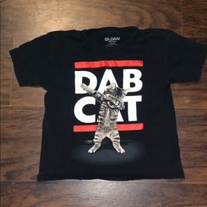 Black Dab cat T shirt